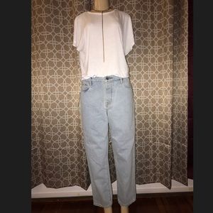 Calvin Klein mid rise straight through hip jeans